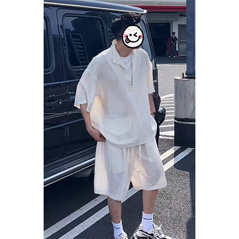 (网图慎用）特批P58无差价假两件舒适轻薄亚麻两件套装男TZ5355，男装休闲套装，电商A001-1