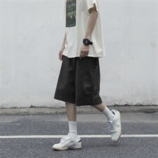 夏季新款韩版宽松港风复古五分裤子百搭阔腿休闲裤K3981-P30，男装休闲裤，星座512-2