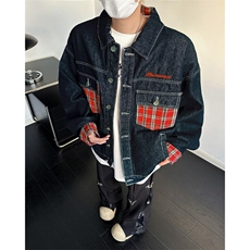 春季牛仔外套男2025年新款痞帅宽松夹克JK8364-P72，男装夹克，星座1109-3