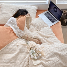 懒兔绒-奶白+桔