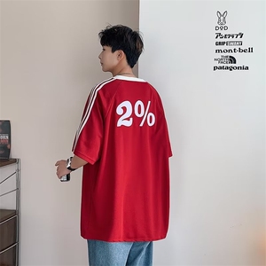 高街T恤男韩版潮流百搭拼色字母2026夏季新款ins宽松体ST120-P33图片