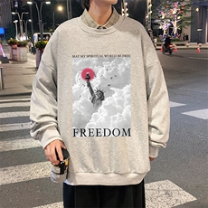 S6326-P28秋季圆领卫衣男大码韩版宽松长袖外套，男装卫衣，电商A040