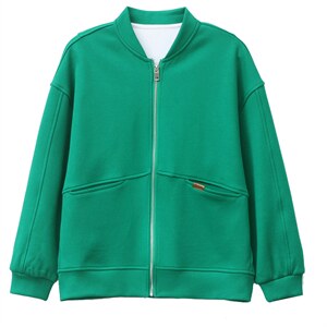 时尚休闲开衫棒球卫衣女宽松显瘦百搭外套春季新款韩版学生上衣图片