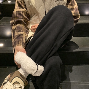 重磅菠萝格羊羔绒束脚裤休闲M~5XL XZ604-K102-P50控68图片