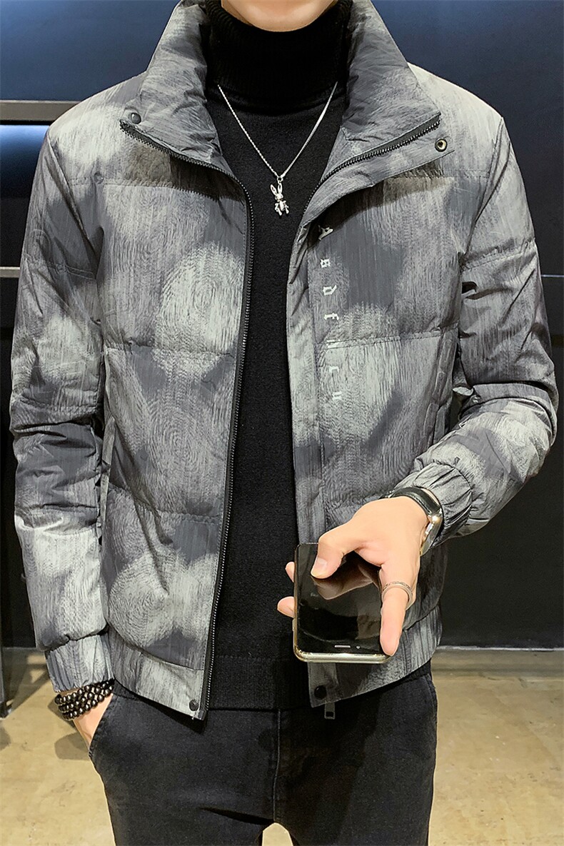 轻薄羽绒服男冬季2025新款渐变潮牌立领外套A313-013-P145,男装羽绒服,电商A313