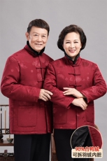 风情侣唐装男女可脱卸羽绒服90白鸭绒中老年冬羽绒服唐装外套，男装羽绒服，钱塘723
