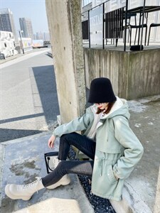 派克电脑绣字中长款加休闲款图片
