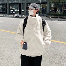 冬季新款兔毛外套男潮牌高街痞帅情侣休闲加厚保暖棉衣棉袄WY92，男装卫衣，星座1116A-1（原606A）