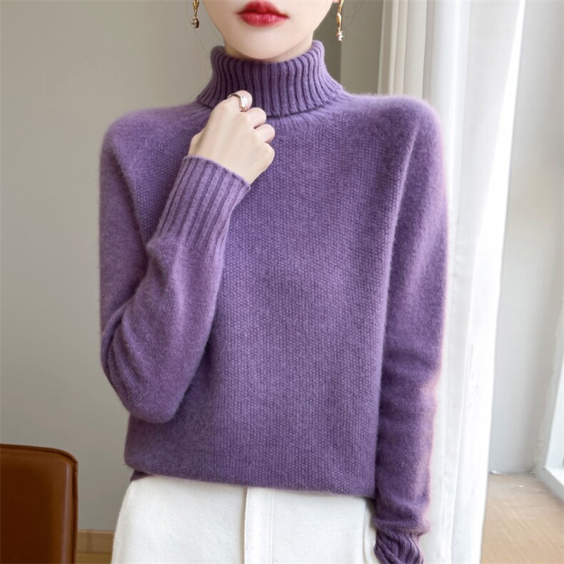 羊毛衫女秋冬新款打底衫针织衫高档毛衣上衣保暖冬季爆款潮，女装羊毛衫，九嘉羊绒