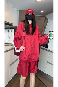 主推9色入~多巴胺UPF50+防晒衣潮流短裤情侣款套装FS01特P45图片
