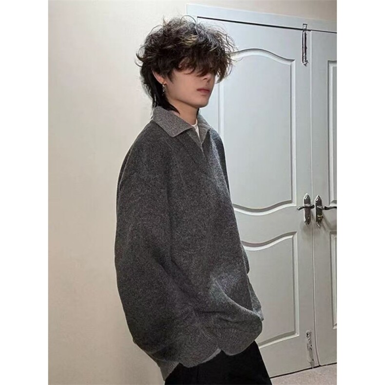 去年增色重磅Polo领毛衣撞色毛线衣羊毛衫打底针织衫LF113P65,男装T恤,电商D256-1(原A064-1)