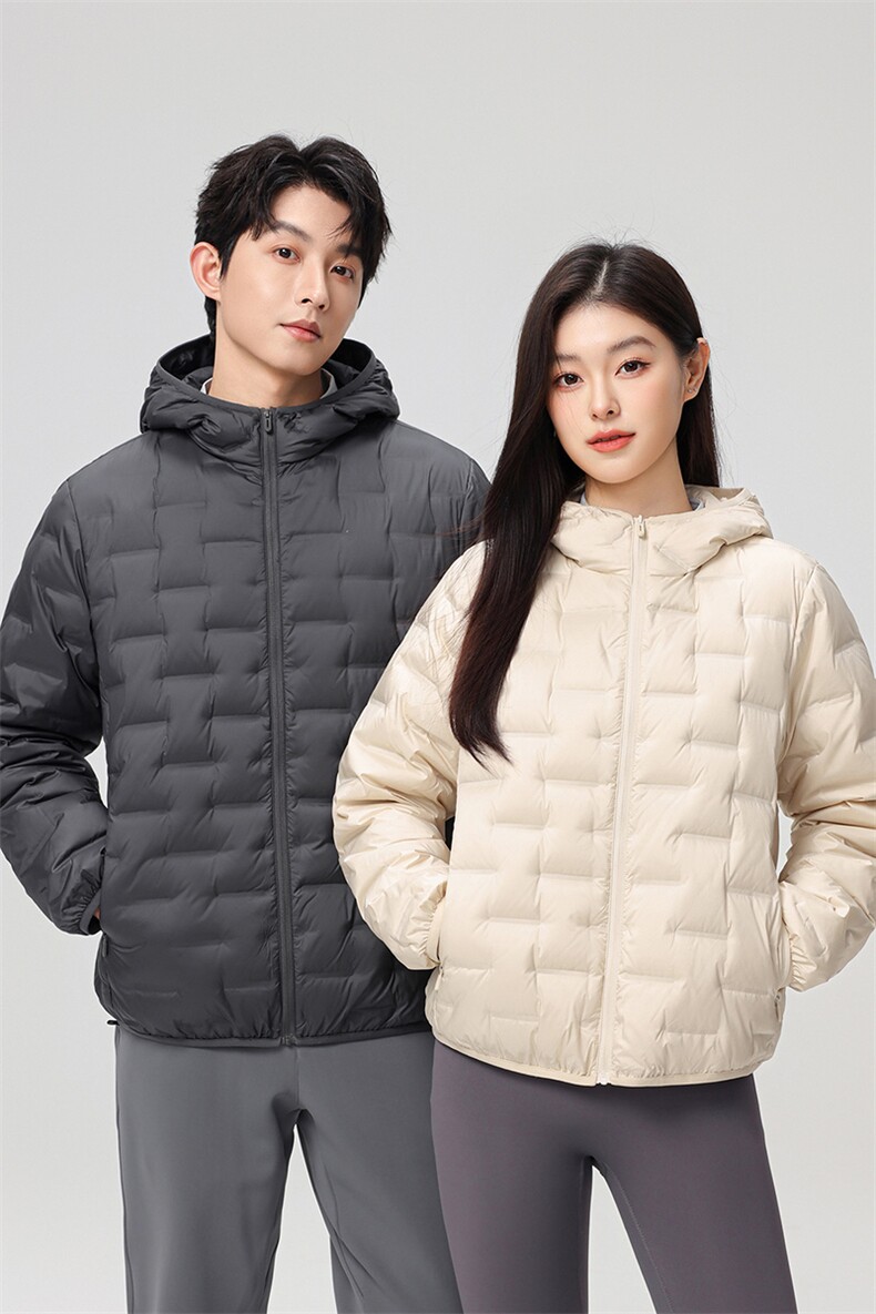 新款90绒子轻薄情侣装羽绒服秋冬男女款连帽轻薄羽绒服外套,男装羽绒服,钱塘723