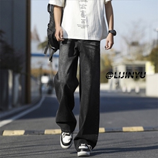 高街潮牌长裤坠感时尚休闲百搭拖地牛仔裤K810-特批50控价89，男装牛仔裤，星座718-1