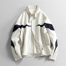 复古撞色拼接立领冲锋衣外套男开衫外套夹克棒球服JK01575-P73，男装夹克，星座308B-2