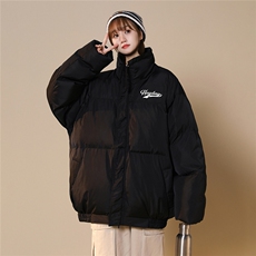 中性风白鸭绒22冬季新款趣味印花抽绳立领羽绒服YR226P195控258，男装羽绒服，A247A