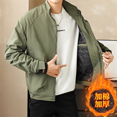 加棉加厚店主风夹克外套男休闲时尚立领男士上衣NM3076-P85，男装夹克，星座310B-3