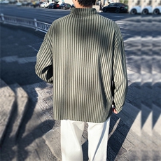 潮流宽松亨利领卫衣美式复古长袖T恤A161-MT-2604-P42，男装T恤，电商A161