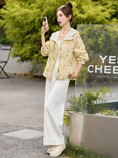 现货2025夏装新款新中式印花防晒衣外套，女装防晒衣，依万里