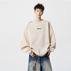 得物供货、重磅420克现货圆领卫衣宽松HD019-1-WY2683LL-P35，男装卫衣，电商019-1