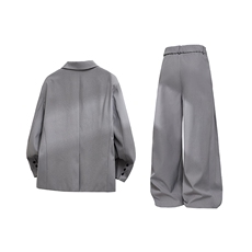 韩版休闲西装套装外套高级痞帅宽松韩版西服外套西裤整套搭配P135，男装西服套装，电商B319