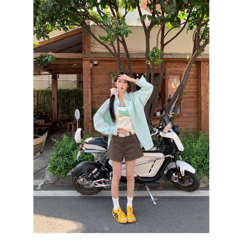 TC644-P45长袖衬衫女春夏季新款防晒休闲风外搭衬衣,女装衬衫,星座617A-2