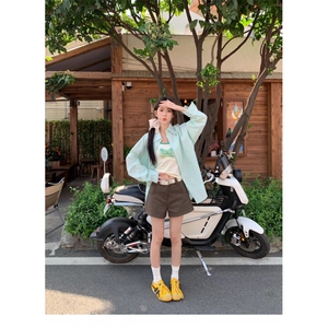 TC644-P45长袖衬衫女春夏季新款防晒休闲风外搭衬衣图片