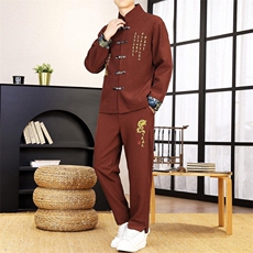 风套装刺绣盘口男套装，男装休闲套装，星座1206（原A206）