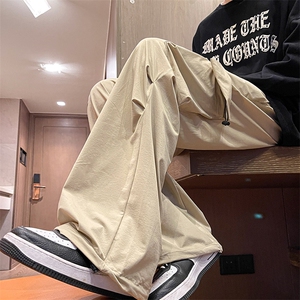 8XL-M 特大码冰丝裤男美式工装裤高腰垂感宽松防晒阔腿裤K962P45图片