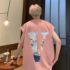 （抖音不可售）重磅麂皮绒无袖坎肩背心油画v印花JB4116-特P19，男装背心/马甲，星座508（原C305）