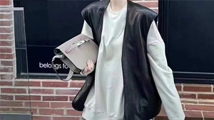 巨爆皮马甲，女装马甲，卡薇尔