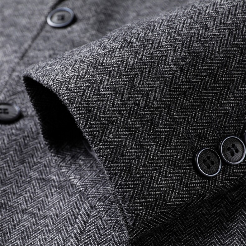 2023秋冬男士新款羊毛呢外套男纯色羊毛西装西服便西HB21828-P190，男装西服，电商B212（原钱塘6029）