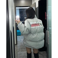 潮牌美式复古字母面包棉服男冬季情侣高街棉衣外套MC07，男装棉衣，星座1116A（原606A-3）