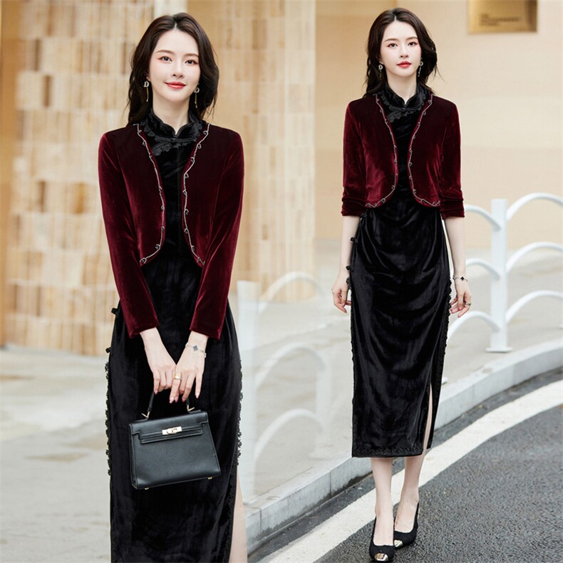 2025新款披肩配旗袍女百搭短外套西装上衣，女装短外套，婵米儿