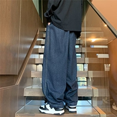 潮牌复古水洗牛仔裤男春款宽松直筒高街vibe美式街头K3009-P48，男装牛仔裤，星座1109-3