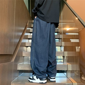 潮牌复古水洗牛仔裤男春款宽松直筒高街vibe美式街头K3009-P48图片