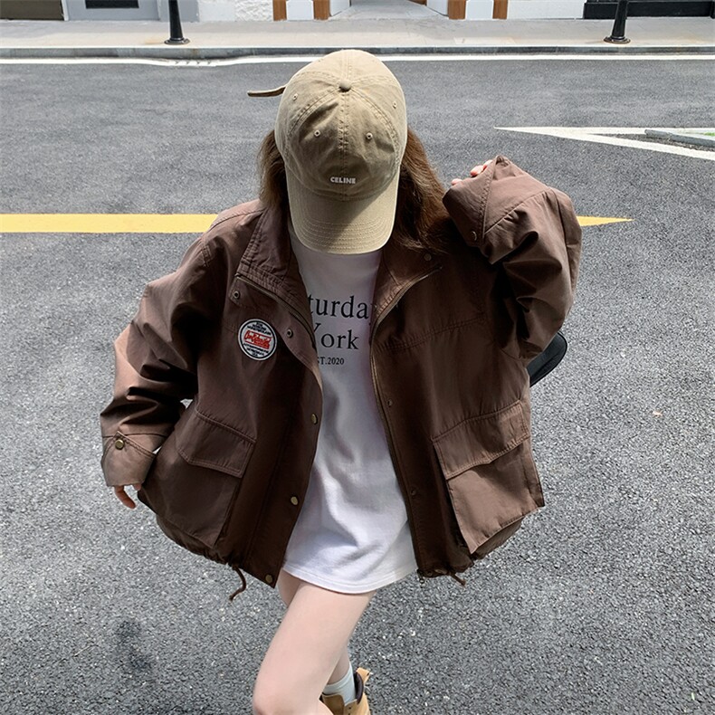 26新款现货大货已到店抽绳工装外套6869-P195-K288,女装短外套,2D034