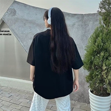 新款美式高街直角肩短袖潮男穿搭流行简约文艺潮流百搭气质，男装T恤，星座506A