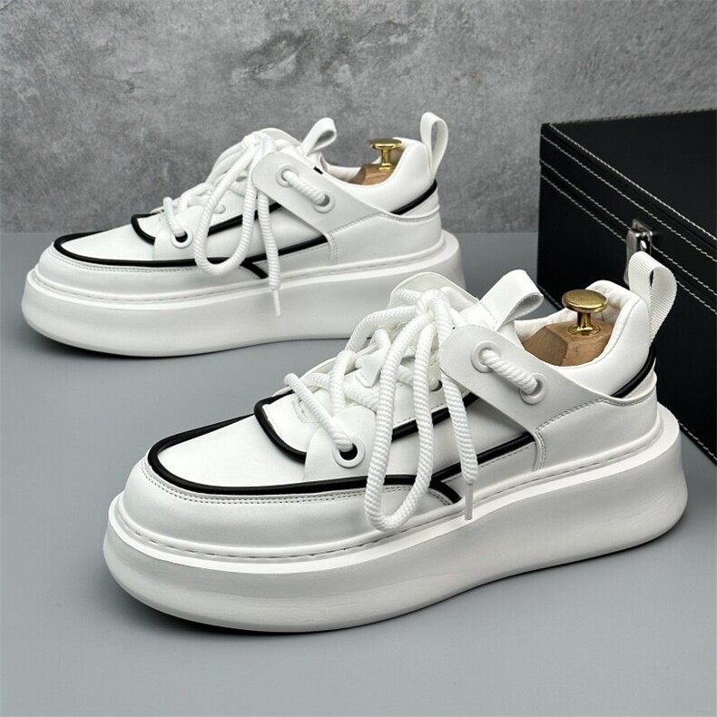 A1120-P275小白鞋男透气板鞋厚底松糕鞋运动休闲百搭男鞋，男鞋休闲鞋，星座1407-6