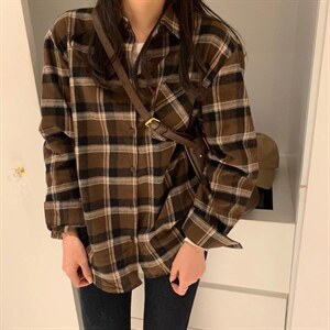 磨毛格子衬衣图片
