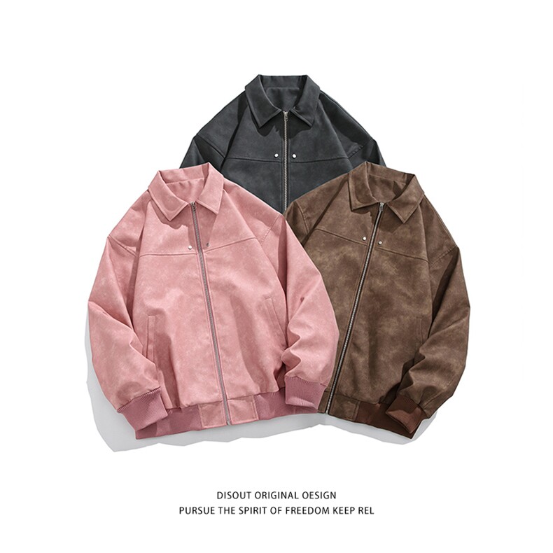 特P78二开无差价新款百搭春秋皮衣夹克外套-HJ5999 日系白底图片