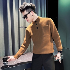 M547-P78-控108男高领保暖毛衣内搭时尚秋冬新款长袖休闲男装排扣，男装针织衫/毛衣，星座102A（原电商D309-1）