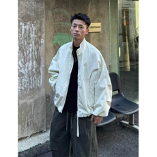 网图！秋季上新美式简约夹克纯色百搭设计感-LK80177-特批88，男装夹克，电商A061