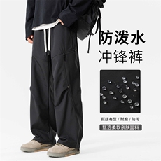 秋季男生高街工装裤户外四方格防水工装裤休闲直筒冲锋裤，男装工装外套，星座209-1