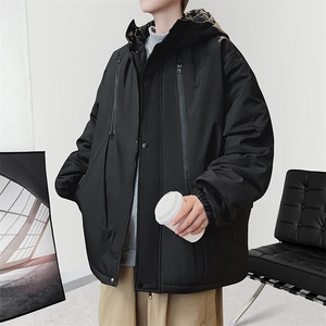 冬季加厚冲锋衣男防水棉衣连帽棉服潮流棉袄青年A266-MY6160-P75图片
