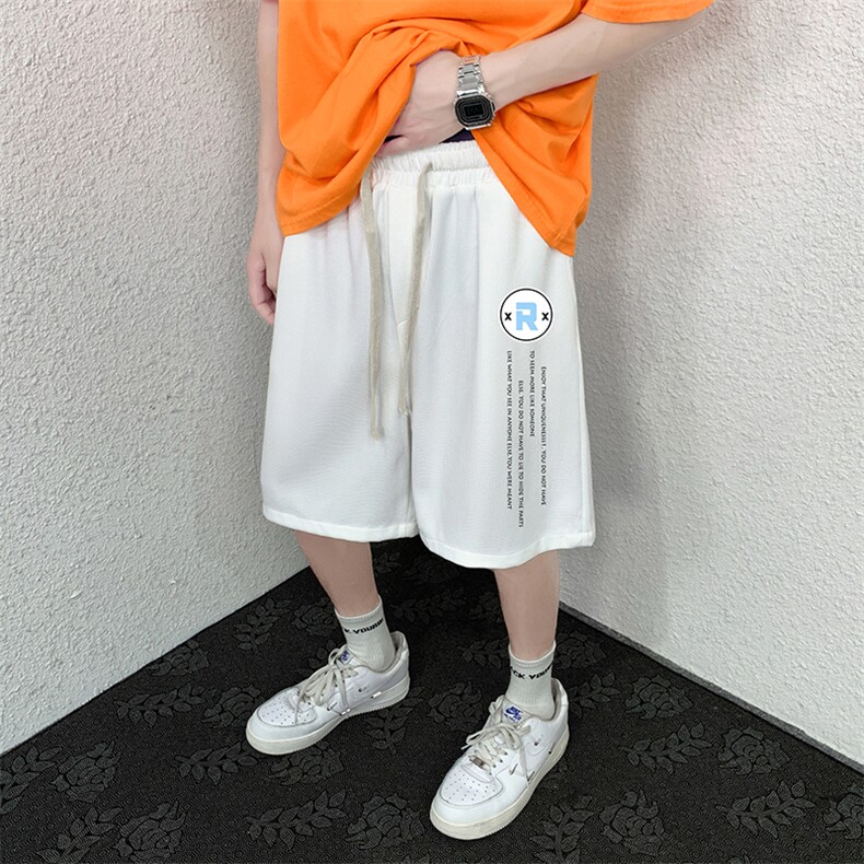 HD74168-P22华夫格短裤男大码宽松五分裤男直筒中裤,男装休闲裤,电商A040