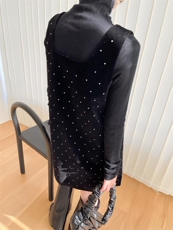 秋季新款丝绒烫钻吊带裙，女装背心吊带，LION&CAT(2F)