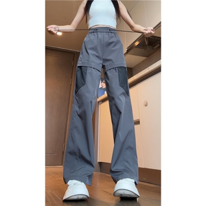 抖音品质秋季眼口袋机能宽松冲锋裤B315-K24267-特p40控78图片