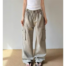 美式多口袋工装裤潮牌痞帅炸街裤子cleanfit休闲裤男女K6105-P60，男装休闲裤，星座412-2