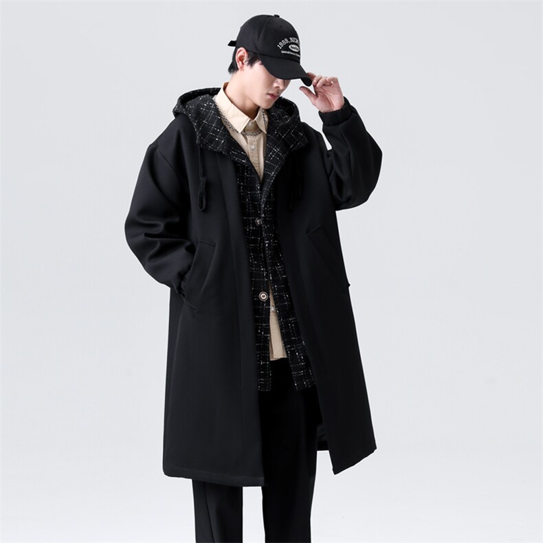 假两件长年大货风衣男中长款呢大衣男F114款P125无影墙A，男装风衣，星座401