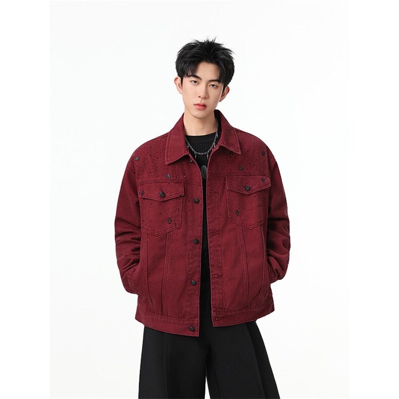 水洗牛仔外套男款春美式痞帅上衣服宽松休闲工装夹克JK1330-P98,男装工装外套,星座1103-3